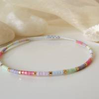 Armband aus Miyuki Perlen in schönen Pastellfarben, kleine Geschenke für Frauen Freundin, im Geschenktütchen Bild 4