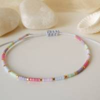 Armband aus Miyuki Perlen in schönen Pastellfarben, kleine Geschenke für Frauen Freundin, im Geschenktütchen Bild 5
