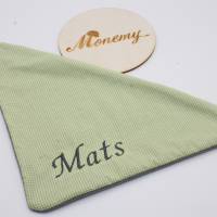 Halstuch für Kinder grün Fleece grau mit Namen personalisiert / Kinderhalstuch / Babyhalstuch Bild 5