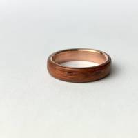 #154 Gr. 53 Bentwood Ring Padouk Kupfer Holz Bild 1