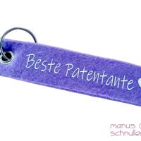 Schlüsselanhänger aus Filz "Beste Patentante", Geschenk Bild 7