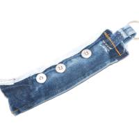 Schlüsselanhänger Jeans upcycling  Schlüsselband Knopfleiste Bild 5