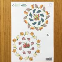 Bastelbogen, Motivpapier Tulpen, Frühlingsblüten DIN A 5, kleine Motive zum Ausschneiden Bild 1