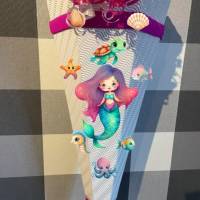 Schultüte Zuckertüte Meerjungfrau Aqua verschiedene Farben Bild 7