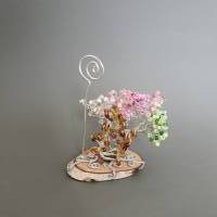 Lebensbaum als Foto Baum in Bunt - Perlenbaum im vier Jahreszeiten Look- Drahtbaum als Geschenk zu Muttertag Bild 3
