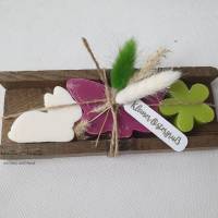 Ostergeschenk Schafmilchseifen in Holzverpackung Ostergruß Schmetterling beere Bild 1