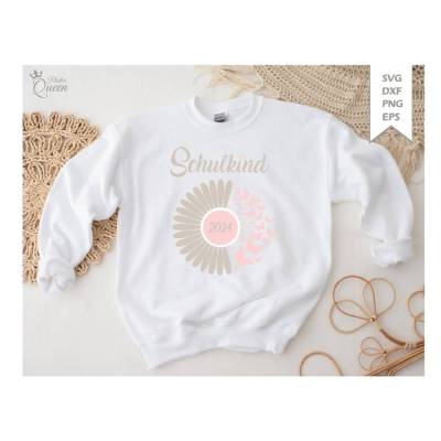 Plotterdatei Schulkind Blume-Schmetterling SVG DXF PNG