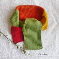 Handgestrickter Schal aus Wolle,Kaschmir,Cashmere - Geschenk,flauschig,weich,warm,modern,rot,grün Bild 1