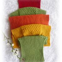 Handgestrickter Schal aus Wolle,Kaschmir,Cashmere - Geschenk,flauschig,weich,warm,modern,rot,grün Bild 2