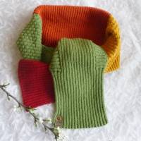 Handgestrickter Schal aus Wolle,Kaschmir,Cashmere - Geschenk,flauschig,weich,warm,modern,rot,grün Bild 6