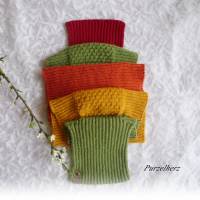 Handgestrickter Schal aus Wolle,Kaschmir,Cashmere - Geschenk,flauschig,weich,warm,modern,rot,grün Bild 7