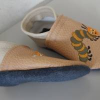 Krabbelschuhe Lauflernschuhe Schuhe Raupe Leder personalisiert Bild 6