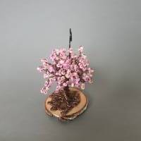 Kirschblütenbaum als Geschenkidee/ Lebensbaum als Foto Baum in Blau - Perlenbaum - Drahtbaum als Deko für zu Hause Bild 5