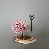 Kirschblütenbaum als Geschenkidee/ Lebensbaum als Foto Baum in Blau - Perlenbaum - Drahtbaum als Deko für zu Hause Bild 6