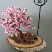 Kirschblütenbaum als Geschenkidee/ Lebensbaum als Foto Baum in Blau - Perlenbaum - Drahtbaum als Deko für zu Hause Bild 7