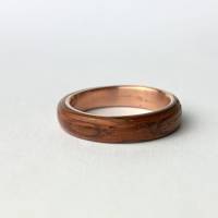 #157 Gr. 54 Bentwood Ring Padouk Kupfer Holz Bild 1