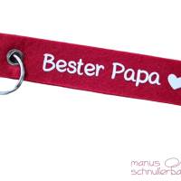 Schlüsselanhänger aus Filz "Bester Papa", Vatertagsgeschenk, Vatertag, Geschenk Bild 4