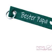 Schlüsselanhänger aus Filz "Bester Papa", Vatertagsgeschenk, Vatertag, Geschenk Bild 5