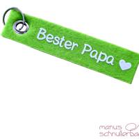 Schlüsselanhänger aus Filz "Bester Papa", Vatertagsgeschenk, Vatertag, Geschenk Bild 6