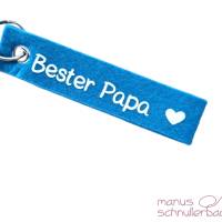 Schlüsselanhänger aus Filz "Bester Papa", Vatertagsgeschenk, Vatertag, Geschenk Bild 7