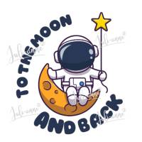 Bügelbild Astronaut " To the Moon and Back" Bild 1