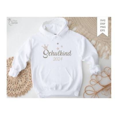 Plotterdatei Schulkind Krone und Sterne SVG DXF PNG