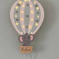Ballon Wandlampe, Elefant mit Ballon Wandlampe,Kinderlampe ,Wandlampe, Personalisiert Bild 3