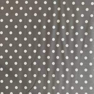 Baumwolle/Webware Dots weiß auf grau, 0,8cm Bild 1