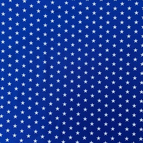 Baumwollstoff/Webware Sterne 1cm royalblau