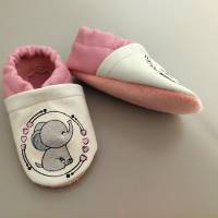 Krabbelschuhe Lauflernschuhe Schuhe Baby Kinder Elefant Leder personalisiert Elefant Bild 4