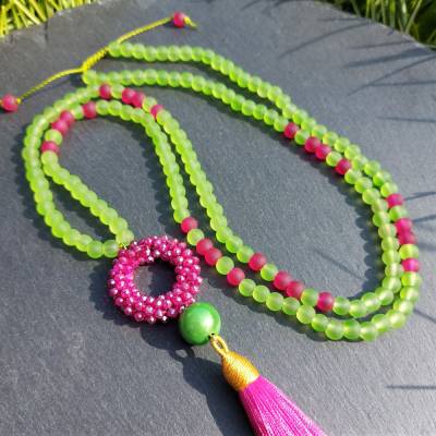 Quastenkette "Frühlingspink"