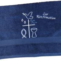 Kommunion/Konfirmation/ Taufe Geschenk  Handtuch oder Duschtuch  bestickt  personalisiert Bild 2