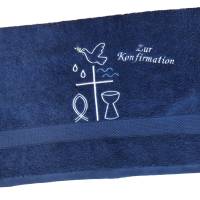 Kommunion/Konfirmation/ Taufe Geschenk  Handtuch oder Duschtuch  bestickt  personalisiert Bild 3