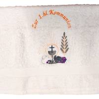 Kommunion/Konfirmation/ Taufe Geschenk  Handtuch oder Duschtuch  bestickt  personalisiert Bild 4