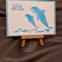 Mit Liebe und Meer - Geburtstagskarte - Delphine Bild 2