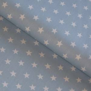 Baumwolle/Webware Petit Stars hellblau, 1cm Bild 1