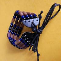 Hairpipe-Armband, Armband, Leder, (ChA 24) Bild 2