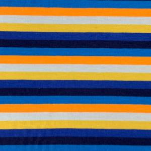 Jersey Multicolor Streifen blau, orange, gelb Bild 1