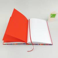 Notizbuch, Regenbogen rot, A5, fadengeheftet handgefertigt, 150 Blatt, Tagebuch, Skizzenbuch Bild 6
