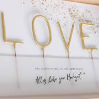 Geschenkschachtel GRACE Wunderkerzen LOVE Geldgeschenk Hochzeit mit Namen + Anhänger 'Für immer & ewig' Bild 2