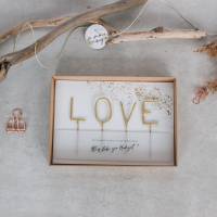 Geschenkschachtel GRACE Wunderkerzen LOVE Geldgeschenk Hochzeit mit Namen + Anhänger 'Für immer & ewig' Bild 4