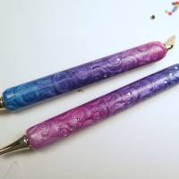 Diamond painting pen "metallic shine pinklilablau" mit 2 Metallaufsätzen Bild 1