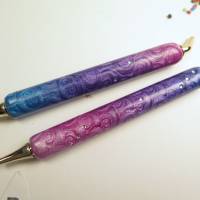 Diamond painting pen "metallic shine pinklilablau" mit 2 Metallaufsätzen Bild 2
