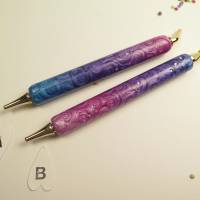 Diamond painting pen "metallic shine pinklilablau" mit 2 Metallaufsätzen Bild 3