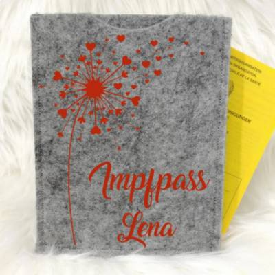 Plotterdatei für Impfpasshülle, Schutz für den Impfpass mit Pusteblume