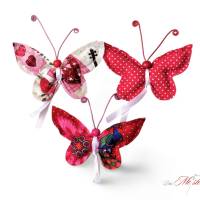 3er-Set Streudeko Schmetterling rot weiß Frühlingshänger Bild 2
