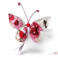 3er-Set Streudeko Schmetterling rot weiß Frühlingshänger Bild 4