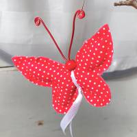 3er-Set Streudeko Schmetterling rot weiß Frühlingshänger Bild 9