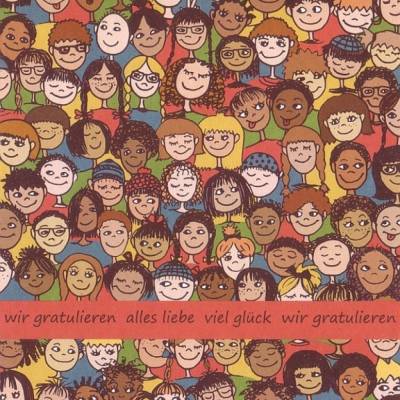 10 Postkarten Kinderschar, wir gratulieren, alles liebe, viel glück