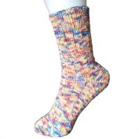 Socken aus handgefärbter Wolle in Größe 36/37, 75% Schurwolle, 25% Polyamid, Konfetti, bunt, Bild 1